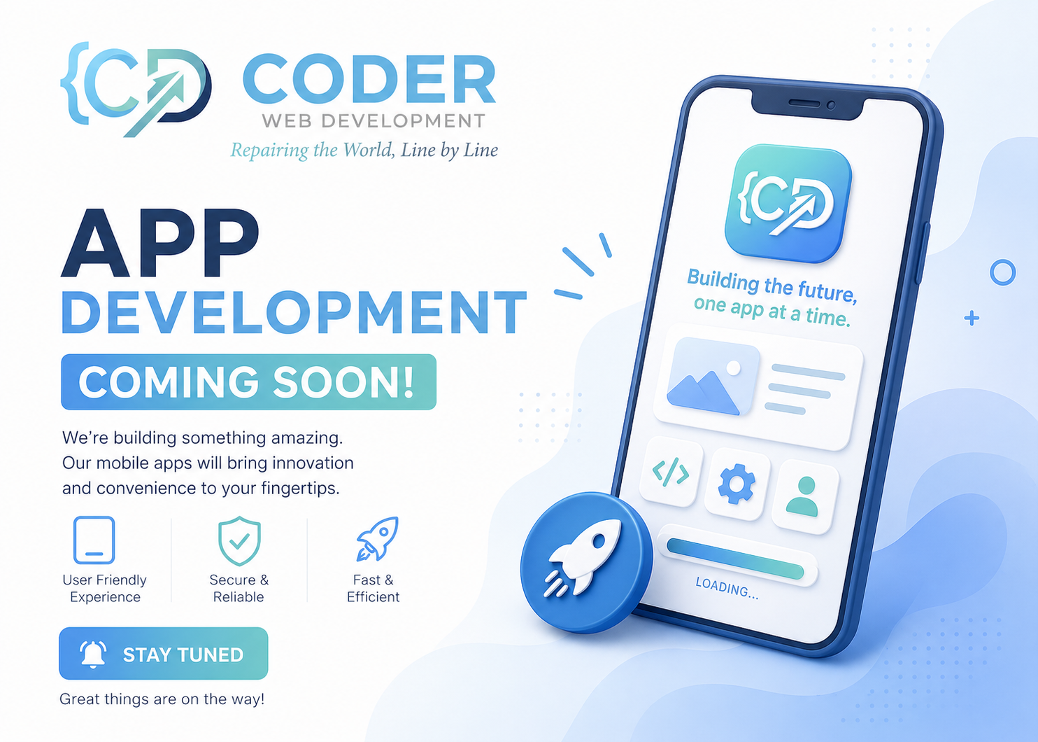 CODER app development coming soon image